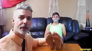 ManPuppy&colon; Richard Lennox Uses Bound Devin Jones For His Proof